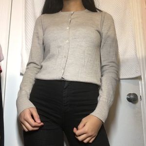 100% MERINO WOOL Banana Republic Beige Cardigan